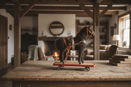 Antique Toy Horse on Wheels, Early 20th Century - Bon Ton goods