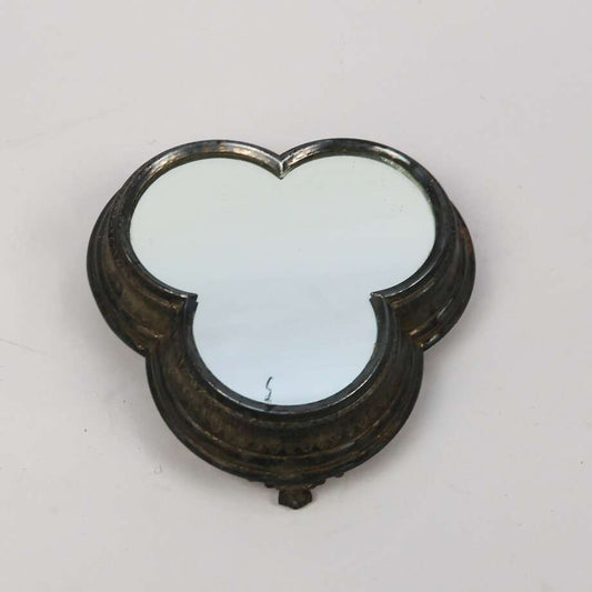 Antique Trefoil Mirror Plateau in Nickel Silver - Bon Ton goods