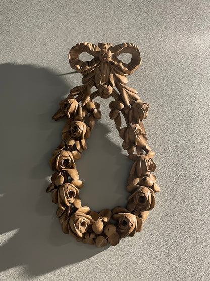 Antique Wooden Flower Wall Art - French - Bon Ton goods