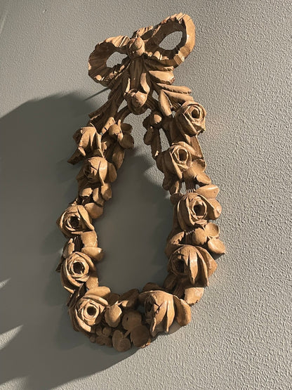 Antique Wooden Flower Wall Art - French - Bon Ton goods
