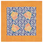 Arabesque Corolla Blue Natural Cotton Cloth 110x110 | Lisa Corti - Bon Ton goods