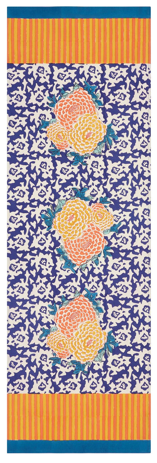 Arabesque Corolla Blue Natural - Table Runner | Lisa Corti - Bon Ton goods
