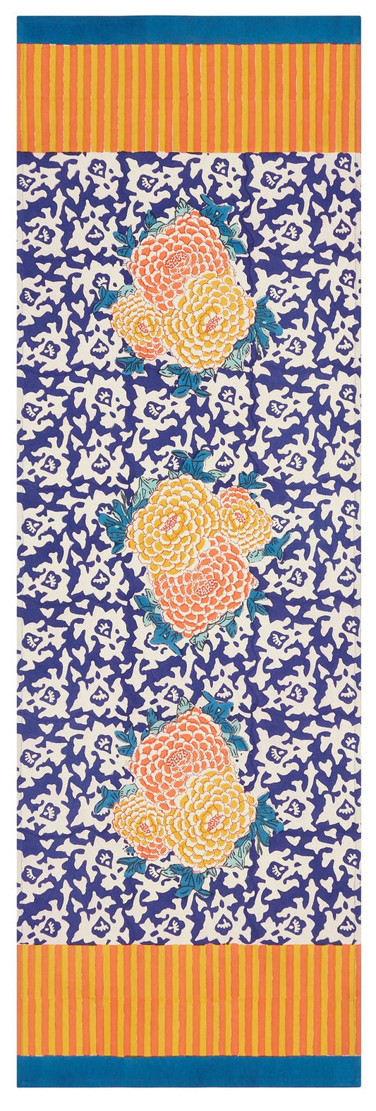Arabesque Corolla Blue Natural - Table Runner | Lisa Corti - Bon Ton goods