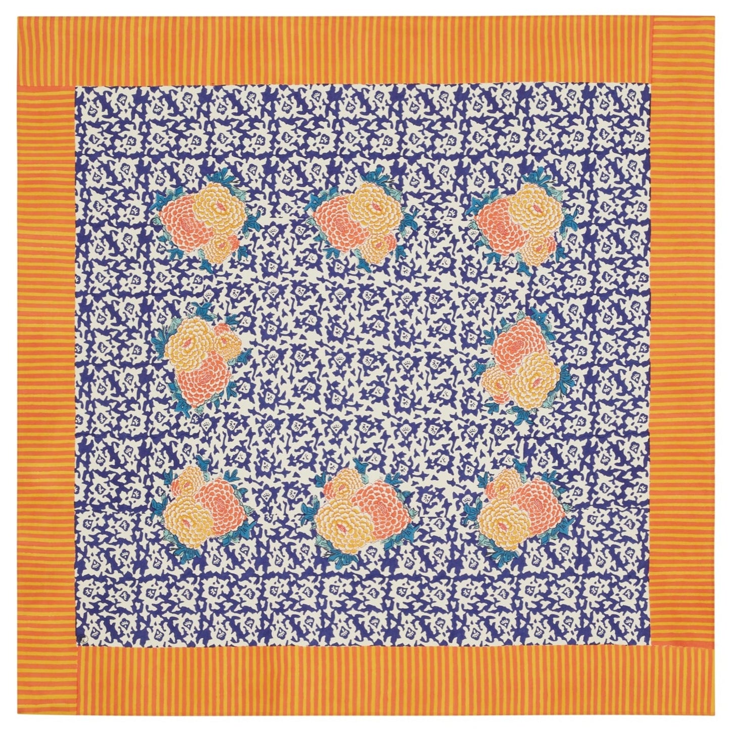 Arabesque Corolla Gold Natural - Cotton Cloth 180x180 | Lisa Corti - Bon Ton goods