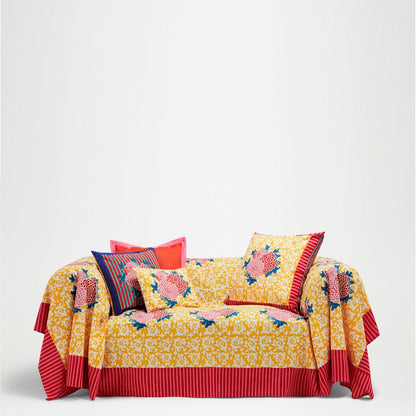 Arabesque Corolla Gold Natural Cushion | Lisa Corti - Bon Ton goods