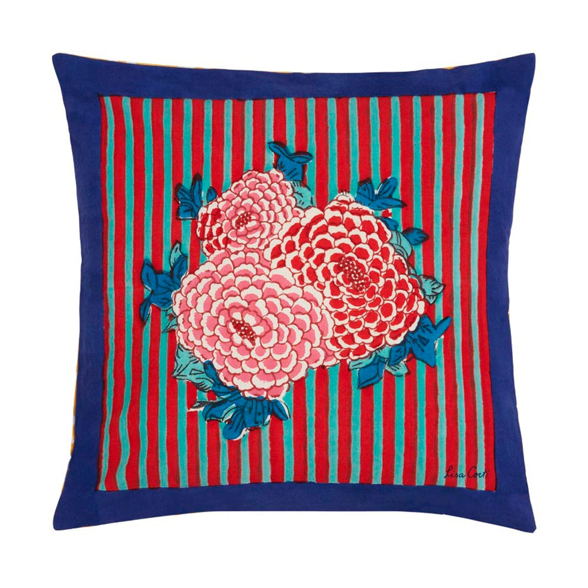 Arabesque Corolla Gold Natural Pillow Cushion Cover 45x45 | Lisa Corti - Bon Ton goods