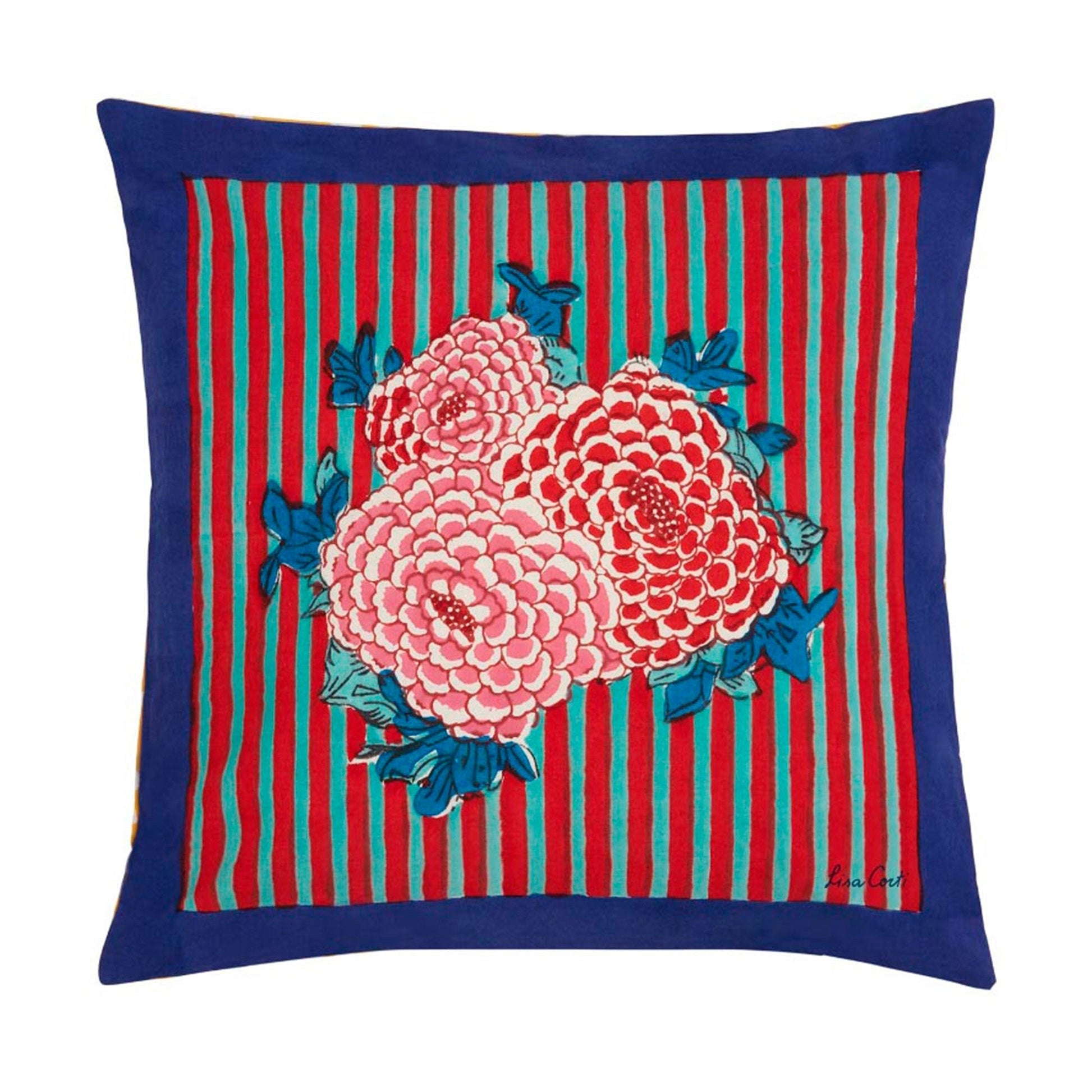 Arabesque Corolla Gold Natural Pillow Cushion Cover 45x45 | Lisa Corti - Bon Ton goods