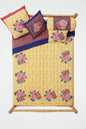 Arabesque Corolla Gold Natural - Reversible Quilt 220 x 270 | Lisa Corti - Bon Ton goods