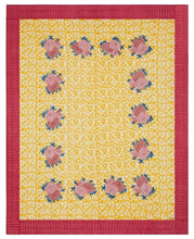 Load image into Gallery viewer, Arabesque Corolla Gold Natural - Reversible Quilt - Bon Ton goods

