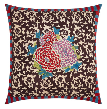 Arabesque Corolla Natural Coffee Cushion Cover 60x60 | Lisa Corti - Bon Ton goods