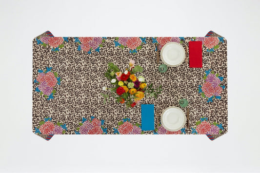 Arabesque Corolla Natural Coffee Muslin Cloth - Bon Ton goods