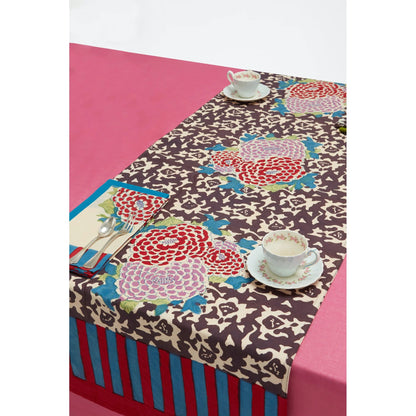 Arabesque Corolla Natural Coffee Runner – 50X150 | Lisa Corti - Bon Ton goods