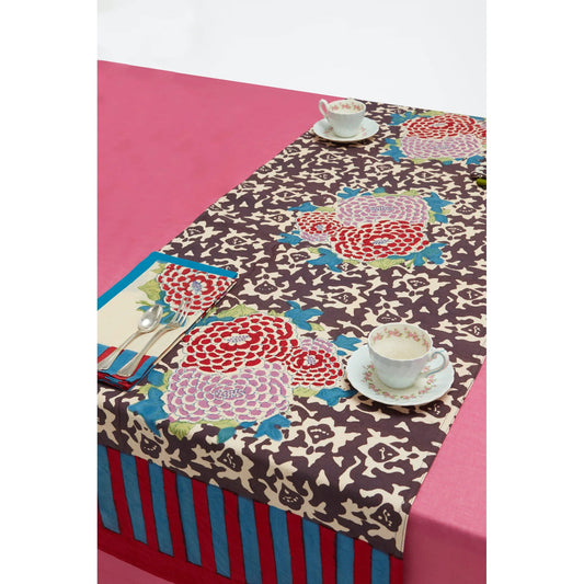 Arabesque Corolla Natural Coffee Runner – 50X150 | Lisa Corti - Bon Ton goods
