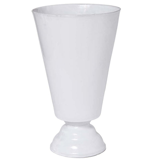 Archibald Vase by Astier de Villatte, tall white glazed pedestal vase