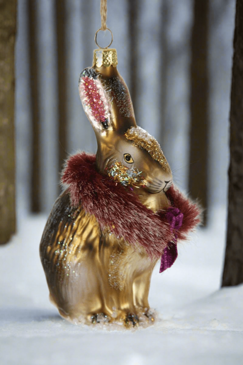 Arctic Hare - Brown Christmas Ornament - BON TON goods