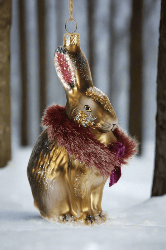 Arctic Hare - Brown Christmas Ornament - Bon Ton goods