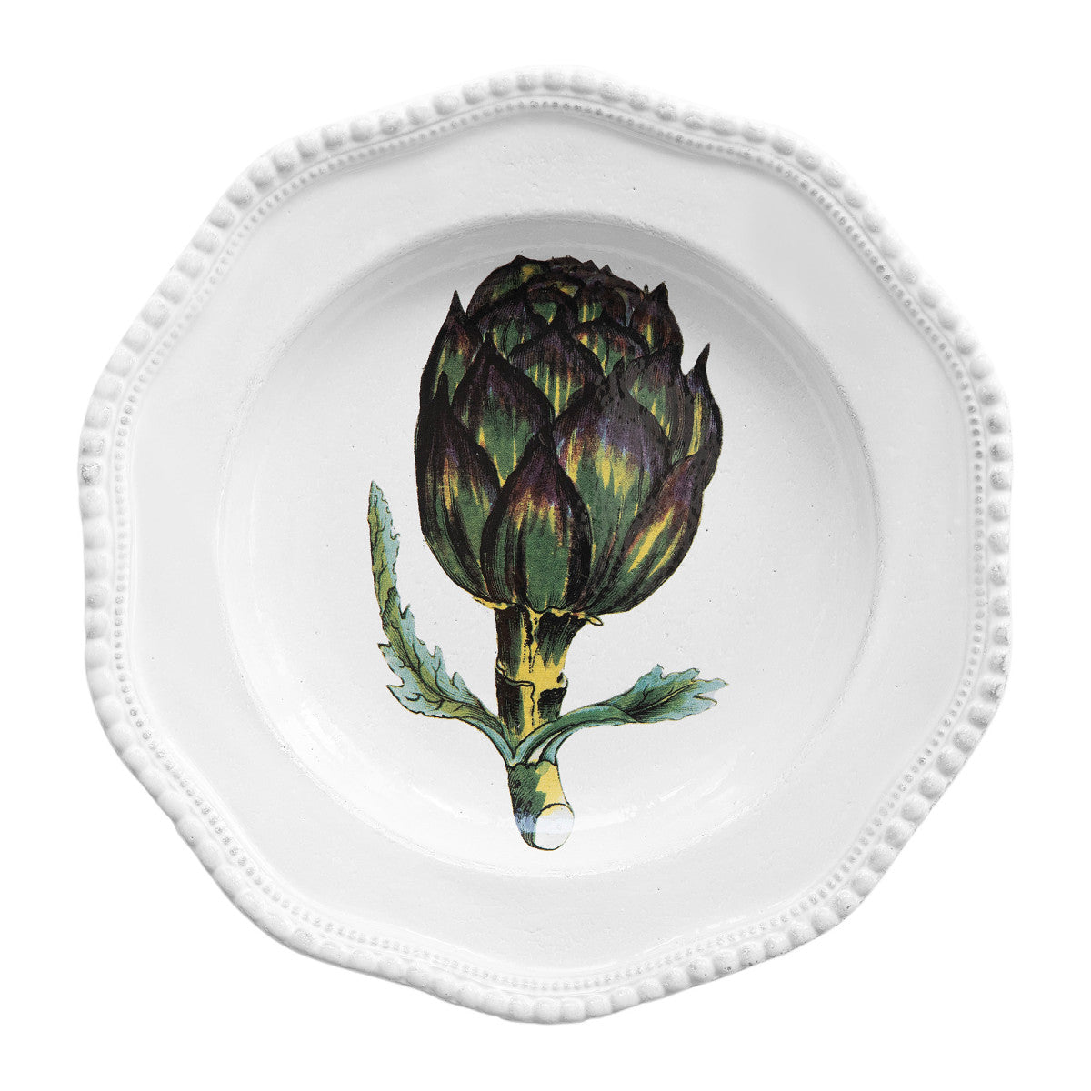 John Derian Artichoke Soup Plate, set of 6 by Astier de Villatte, official product view