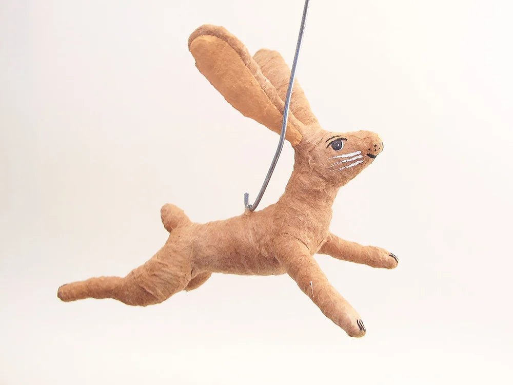 Assorted Leaping Bunny Rabbit | Vintage by Crystal Spun Cotton Ornament - Bon Ton goods