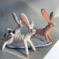 Assorted Leaping Bunny Rabbit | Vintage by Crystal Spun Cotton Ornament - Bon Ton goods