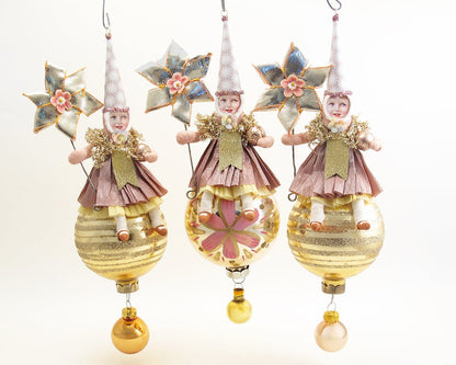 Assorted Princess On Ball Ornament | Vintage by Crystal Spun Cotton Ornament - Bon Ton goods