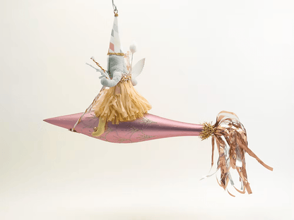 Assorted Rocket Girl Ornament | Vintage by Crystal Spun Cotton Ornament - Bon Ton goods