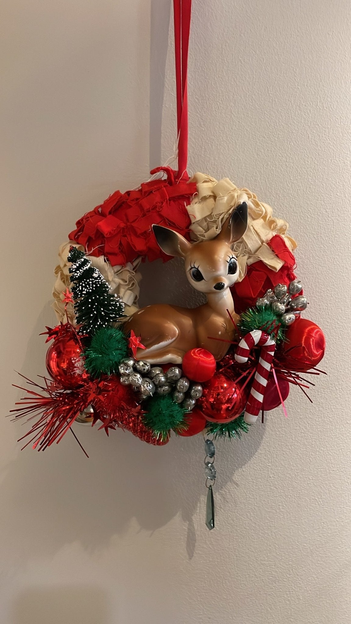 Bambi in Red Kitsch Wreath - Bon Ton goods