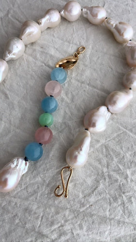 Baroque Pearl and Gemstone Necklace - Bon Ton goods