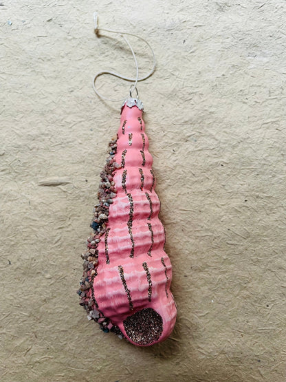 Beachcomber Glass Shell Ornaments – Set of 8 Styles - Bon Ton goods