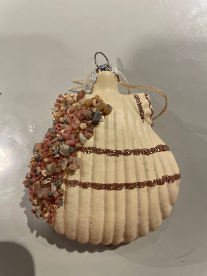 Beachcomber Glass Shell Ornaments – Set of 8 Styles - Bon Ton goods