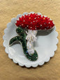 Beaded Amanita Muscaria Mushroom Christmas Ornament - Bon Ton goods