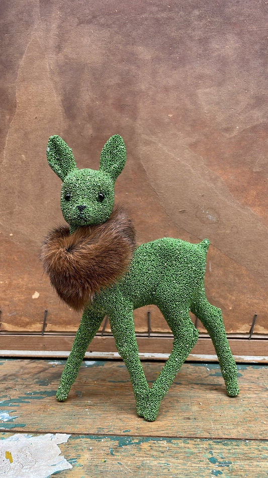 Beaded Bambi Green with Fun Collar | Ino Schaller - Bon Ton goods