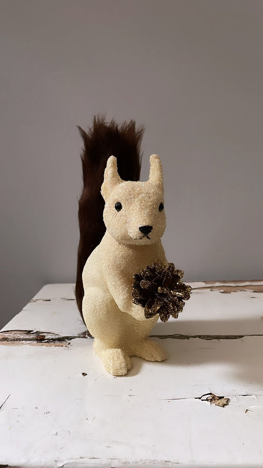Beaded Cream Squirrel | Ino Schaller - Bon Ton goods