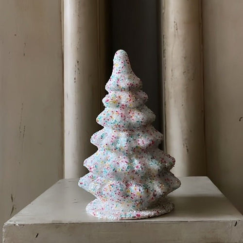 Beaded Papier Mâché Christmas Tree - Sugarbead Confetti - Bon Ton goods