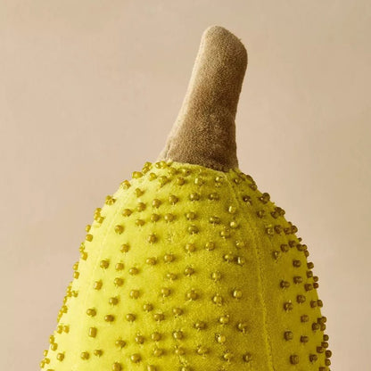 Beaded Pear Novelty Plush Pillow Green | John Derian - Bon Ton goods