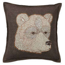 Load image into Gallery viewer, Bear Appliqué Pillow - Bon Ton goods
