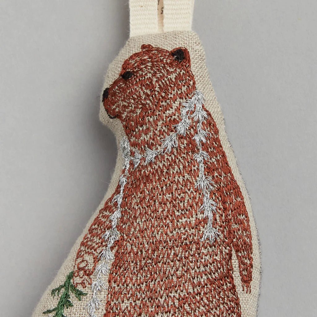 Bear with Tinsel Ornament - Bon Ton goods