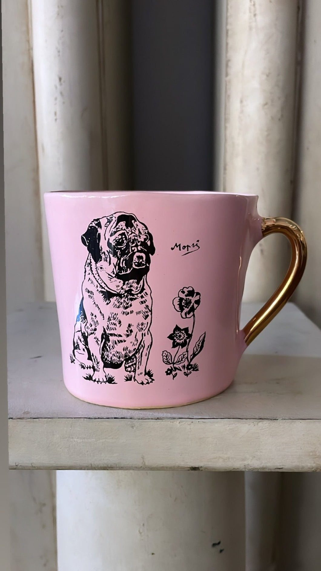 Big coffee cup 'Glam' Pink - Bon Ton goods