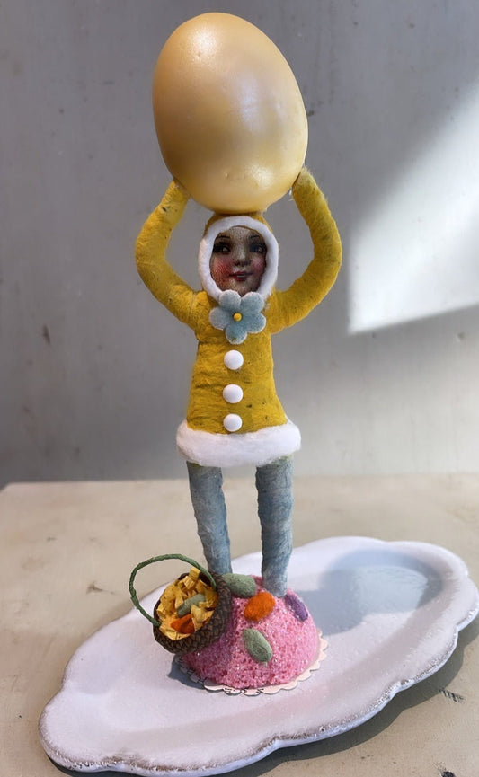 Big One Figure | Vintage by Crystal Spun Cotton Ornament - Bon Ton goods
