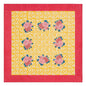 Arabesque Corolla Gold Natural Tablecloth – 180X180 | Lisa Corti