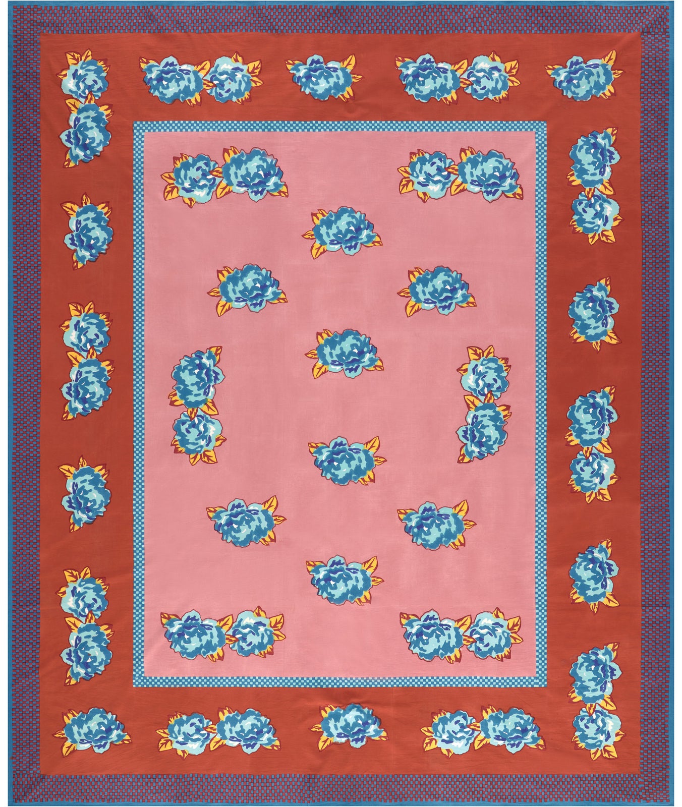 Double Peonia Rust Old Pink Tablecloth - 220X270 | Lisa Corti