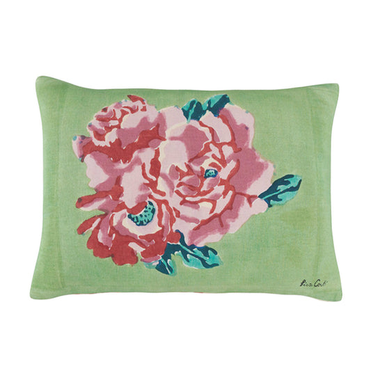 Nina Rose Mint Cushion | Lisa Corti