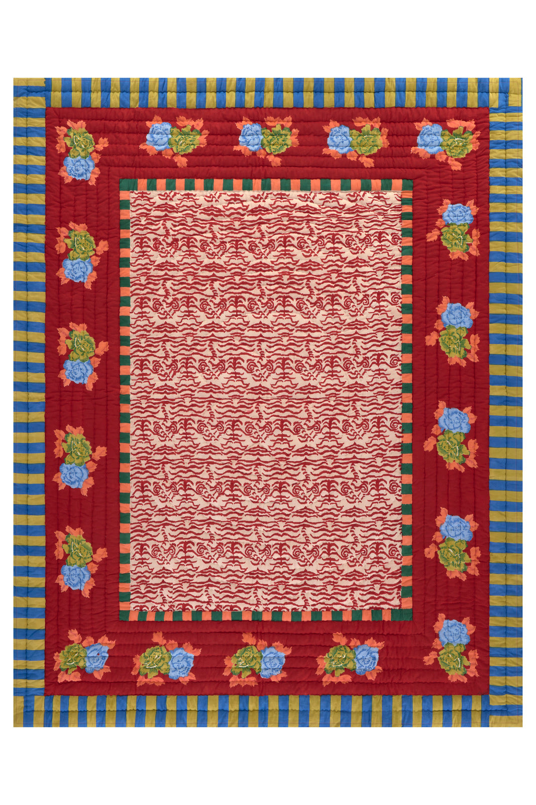 Indian Tiger Red Quilt – 220X270 | Lisa Corti