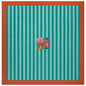 Nizam Stripes Aqua-Veronese Tablecloth – 180X180 | Lisa Corti