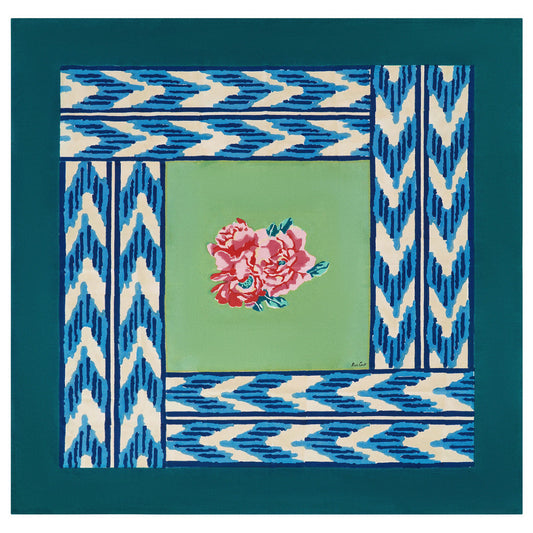 Nina Rose Mint - Tablecloth 110X110 | Lisa Corti