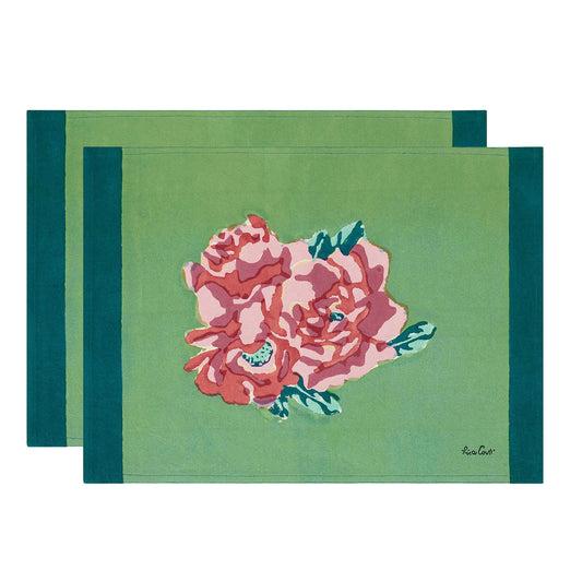 Nina Rose Mint Placemat | Lisa Corti