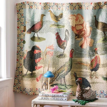 Bird Collage Quilt | John Derian - Bon Ton goods