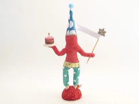 Birthday Boy Figure - Vintage Inspired Spun Cotton | Vintage by Crystal Spun Cotton Ornament - Bon Ton goods
