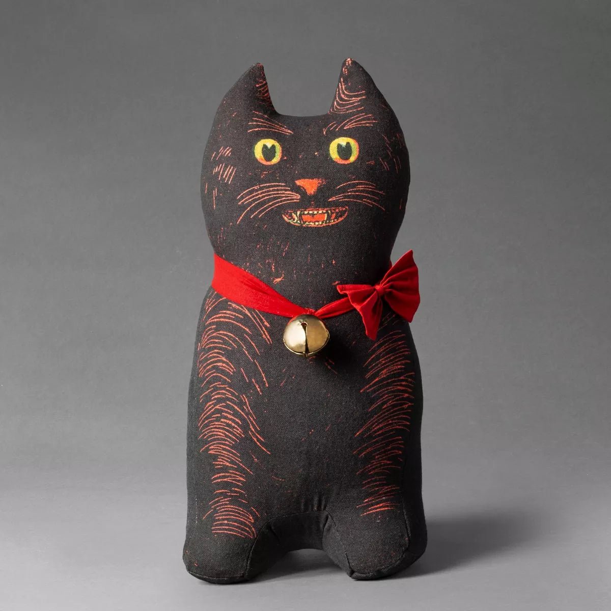 Black Cat Novelty Plush Pillow | John Derian - Bon Ton goods