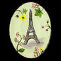 Black Eiffel Tower Painted Platter - Bon Ton goods