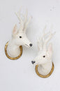 Black Forest Stag - Pair - Antique White: Exclusive Pre-Order - Bon Ton goods